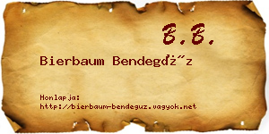 Bierbaum Bendegúz névjegykártya